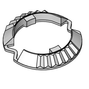 RONDELLE DE BLOCAGE COUDE SUR ROTOR CHROME