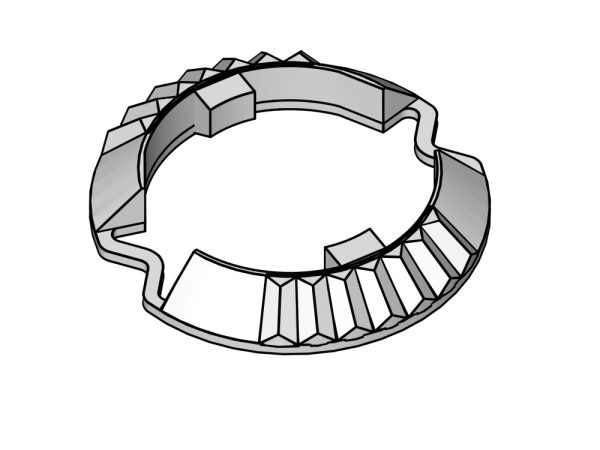 RONDELLE DE BLOCAGE COUDE SUR ROTOR CHROME