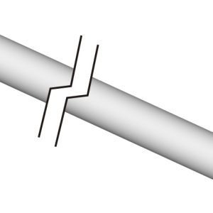 Tube de descente en acier 35 cm (Steel pipe 35 cm)