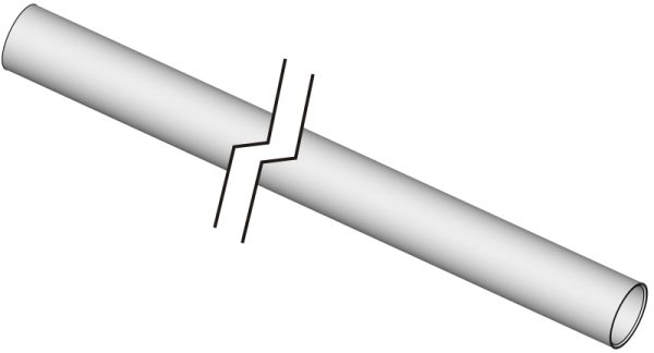 Tube de descente en acier 35 cm (Steel pipe 35 cm)