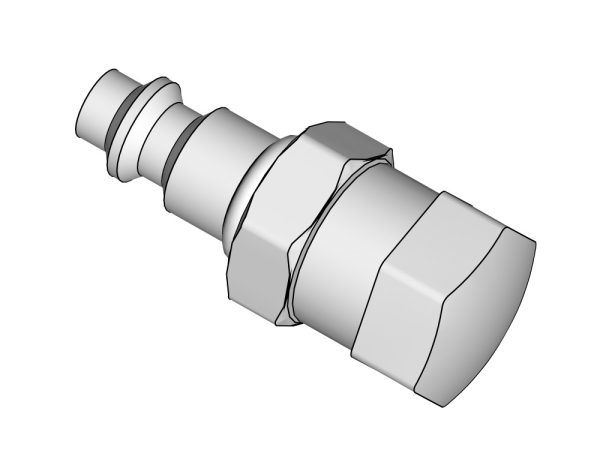 Bouchon male sur valve d'accouplement